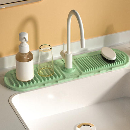 Heightened Slope Faucet Water Draining Pad