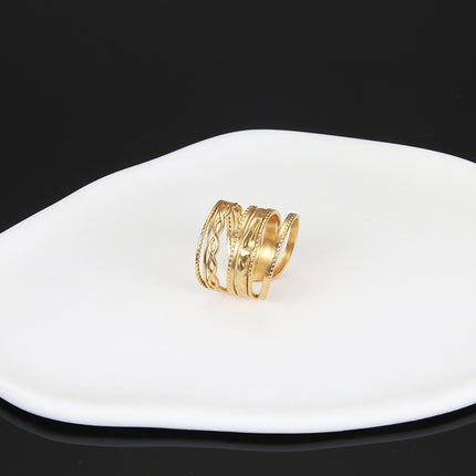 European And American Stainless Steel Adjustable Finger Ring Adjustable Women Charm Jewelry Gifts