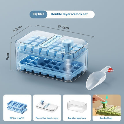 Multi-function One-click Press Ice Tray Household Quick-frozen Ice Cube Mold