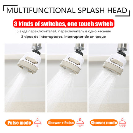 Household faucet splash head extension filter