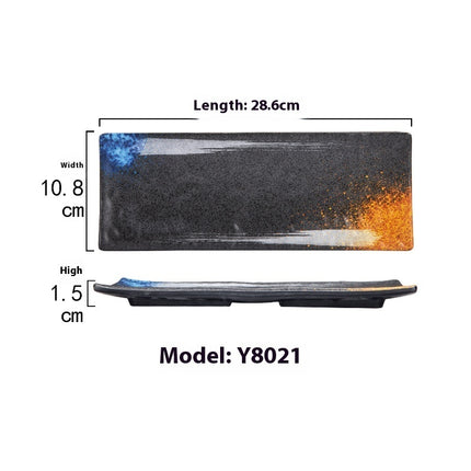 Rectangular Plate Creative Retro Hotpot Restaurant Tableware