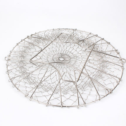 Deep Fry Basket Stainless Steel Multi-function Foldable Chef Cooking Basket Flexible Kitchen Tool for Fried Food Washing Fruits Vegetables