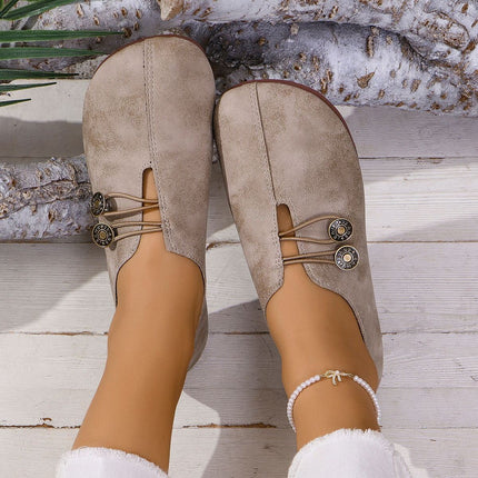 Ins Square Toe Slip-on Sandals Summer Fashion Soft Flat Shoes For Women