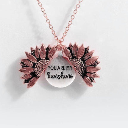Sunflower Double-layer Lettering Necklace