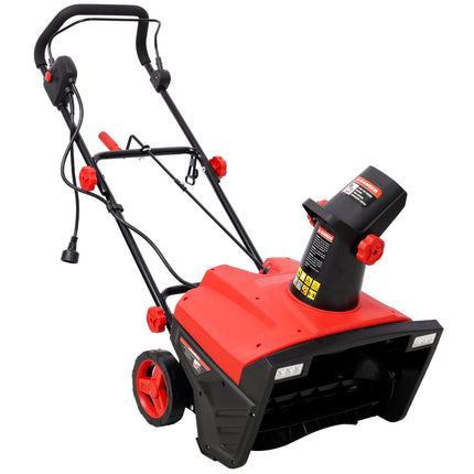 20inch Corded Electric Snow Thrower With LED,120V 60HZ,15 Amp Motor,30FT Throwing Distance