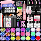 Acrylic Nail Kit With Drill, 4 Colors Gel Polish And UV Light Nail Kit, Birthday Gifts For Women, Valentines Day Gifts For Girl, Professional Nails Kit Acrylic Set With Everything For Beginners