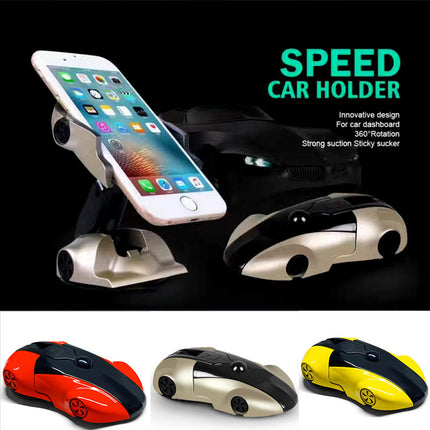 Portable Toy Silicone Pad Sports Car Model Gift 360 Degree Rotation Strong Suction Phone Holder