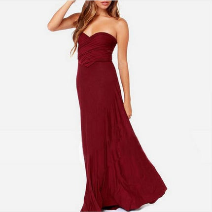Women's Sexy Long Party Dress Club Floor-Length Summer Backless Bandage Maxi Dress Multiway Bridesmaids Boho Women Dress Vestidos