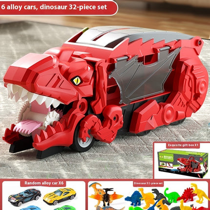 Dinosaur Swallowing Car Attack Tyrannosaurus Rex Deformation Toy