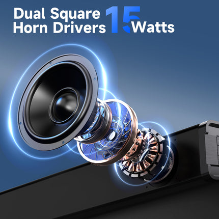 31.5in Soundbar For TV & 3D Surround Sound Bar For TV With Subwoofer & Wall Mountable