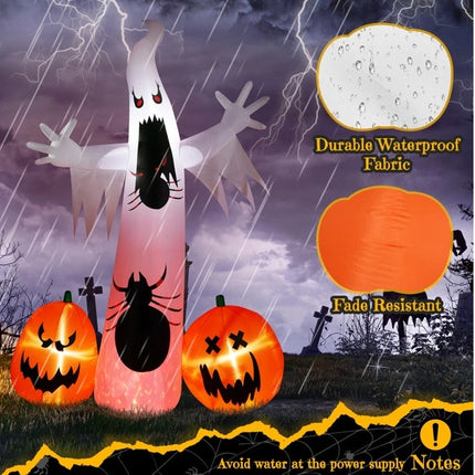 11.8 FT Halloween Inflatables Ghost Spider Pumpkin Outdoor Decorations