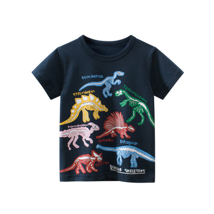 Short-sleeved T-shirt Dinosaur Cartoon Baby Clothes