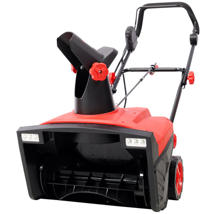20inch Corded Electric Snow Thrower With LED,120V 60HZ,15 Amp Motor,30FT Throwing Distance