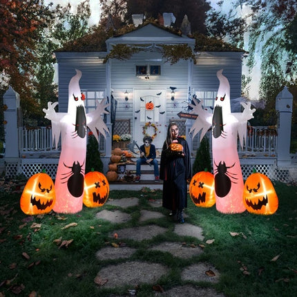 11.8 FT Halloween Inflatables Ghost Spider Pumpkin Outdoor Decorations