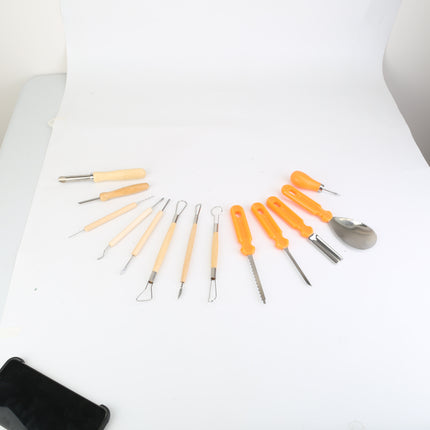 13Pcs Halloween Pumpkin Carving Kit Stainless Steel Carving Kit Pumpkin Sculpting Cutting Kit Halloween Decorative Tools