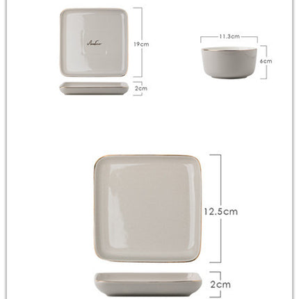 Light Luxury Ceramic Tableware Couple Tableware