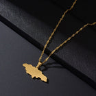 All-match Jamaica Map Geometric Pendant Necklace