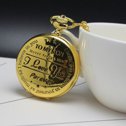 TO MY SON LOVE FOREVER Quartz Pocket Watch