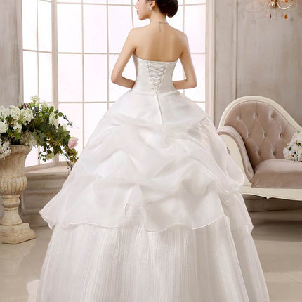 2021 Spring Autumn Wedding dress new bride wedding dress size Korean women slim lace Qi special offer
