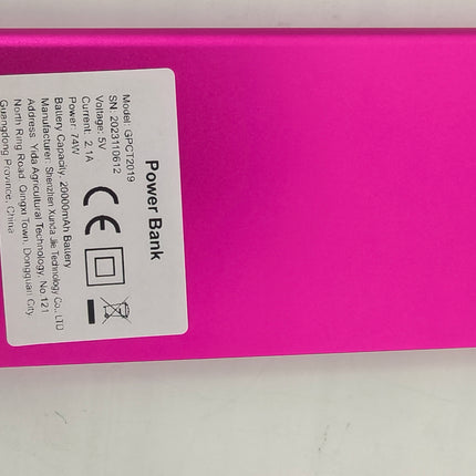 20000mAh Power Bank Ultra-thin External Battery Pack Phone Charger Dual USB Port