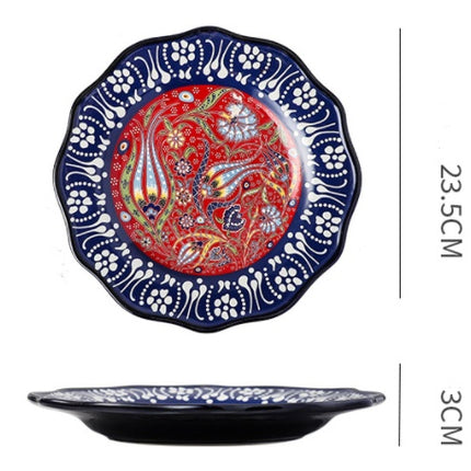 Underglaze Ceramic Tableware Bohemian Household Dishes