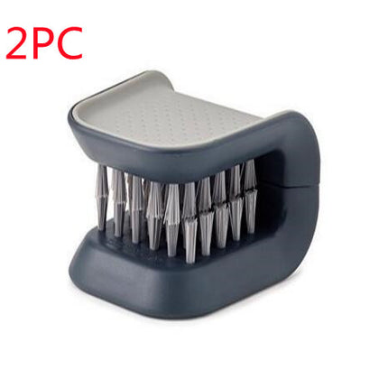 U-Shaped Knife And Cutlery Cleaner Brush Home Kitchen Cleaning Brushes Bristle Scrub Kitchen Washing
