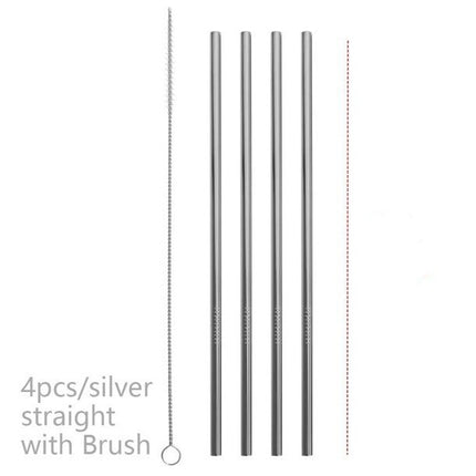 Colourful Reusable Stainless Steel Straws