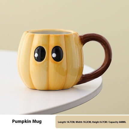 Cute Ghost Pumpkin Mug Halloween Ceramic Cup