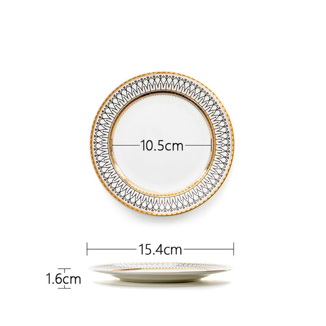 Ceramic net red plated dinner plate