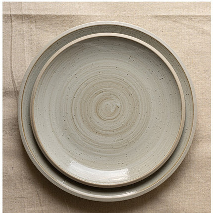 Threaded Flat Plate Plate Pasta Steak Plate Slight Concealer