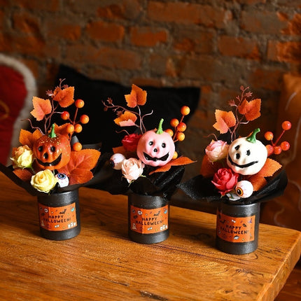 Halloween Pumpkin Simulation Bouquet Grimace Ornaments