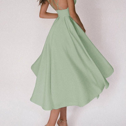 Sexy V-neck Suspender Dress Summer Fashion A-Line Long Dresses For Women