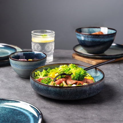 Lototo Japanese Tableware Set Ceramic Bowl Plate