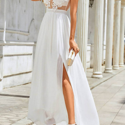 Chiffon Lace Trailing Wedding Large Swing Dress