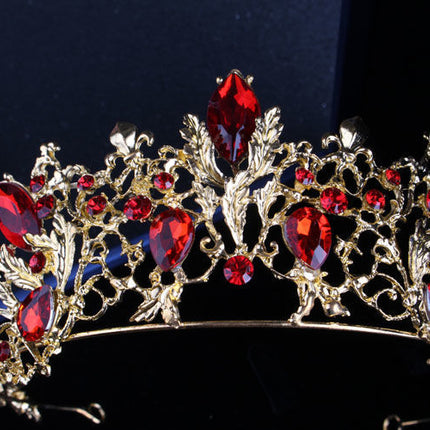 Bridal Wedding Accessories Crown Necklace Earrings Three-piece Set