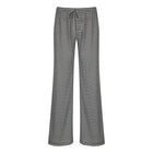 Women's Striped Print Trousers Y2K Fashion Casual Lace Up Home Straight  Wide-leg Pants