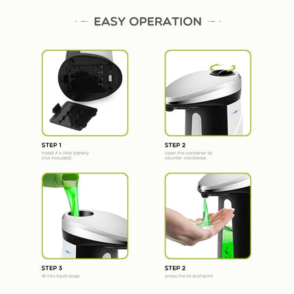 Automatic Liquid Soap Dispenser Smart Sensor Touchless 400Ml