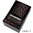 Men's Casual Banquet Tie Square Scarf Cufflinks Five-piece Set