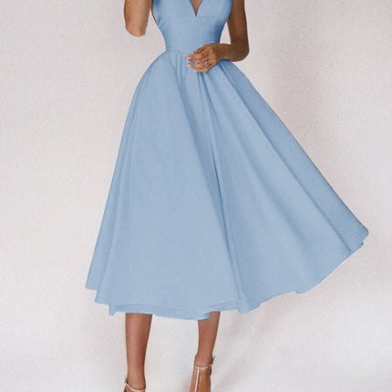 Sexy V-neck Suspender Dress Summer Fashion A-Line Long Dresses For Women