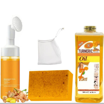 Turmeric Exfoliating Cleansing Pads Compressed Facial Sponges Skin Care Tools For Face Clogged Pores Excess Oil Cleansing