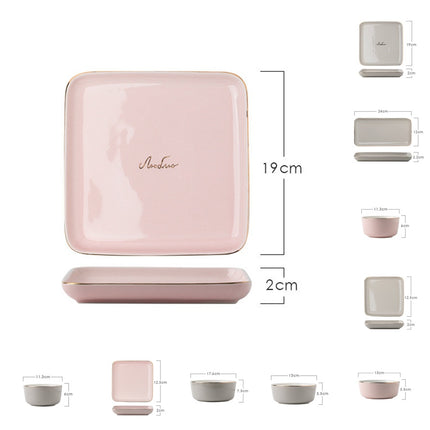 Light Luxury Ceramic Tableware Couple Tableware
