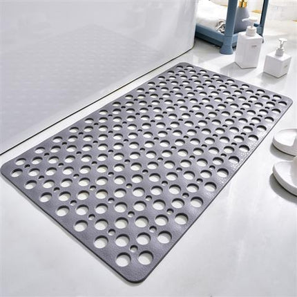 Square Non-slip Bathroom Mat With Suction Cup And Round Hole Design Shower Anti-fall Household Shower Massage Quick Drainage Mat