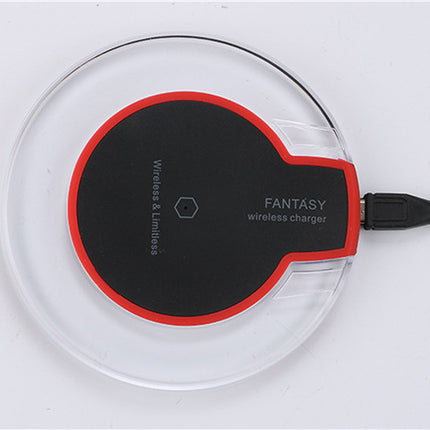 New Wireless Charging Dock Charger Crystal Round Charging Pad With Receiver For A-pple For Sanxing