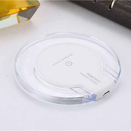 New Wireless Charging Dock Charger Crystal Round Charging Pad With Receiver For A-pple For Sanxing