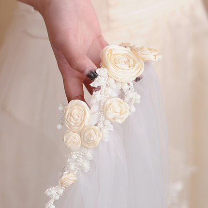 Bridal Veil Double-layer Wedding Veil Flower Veil
