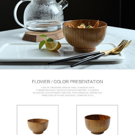 Retro Japanese style wooden tableware