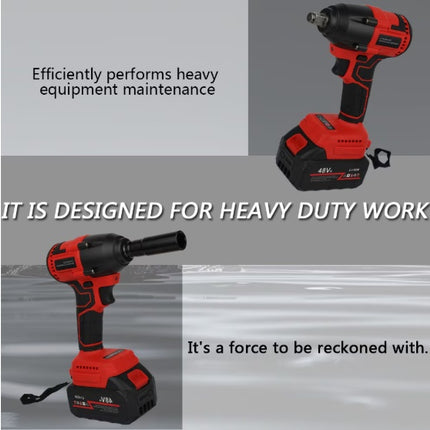 One Piece Portable 48V Cordless Impact Wrench, Cordless Drill Kit, Brushless Impact Wrench, Drill Kit With Batteries, Accessories And Toolkit For Car Tires, Electric Bikes, Garden Sheds