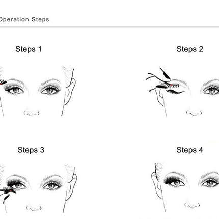Four magnet magnet false eyelashes