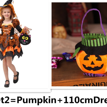 Halloween Children Costume Cosplay Witch Princess Dress