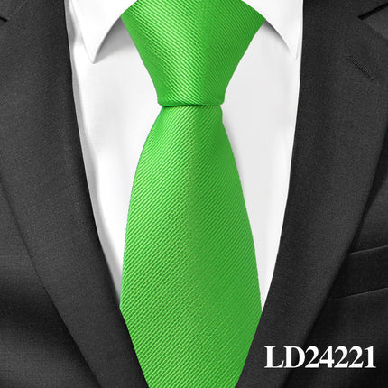 Pinstripe Classic Plain Polyester Tie Set Fashion 6cm Solid Color Linen Cotton Necktie Bright Ties Pin Clips Clasp Colourful For Men's Clothing Accessories